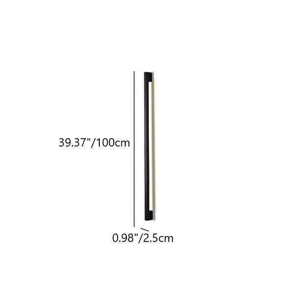 Simplicity Long Strip Iron Silicone LED Wall Sconce Lamp