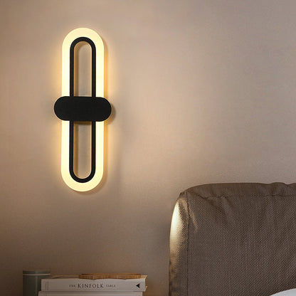Simplicity Oval Iron Acrylic LED Wall Sconce Lamp