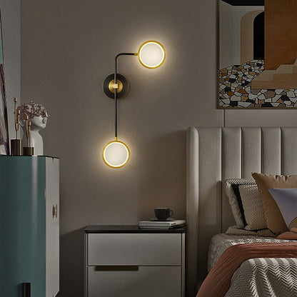 All Rod Ring Combination Graphic LED Wall Sconce Lamp