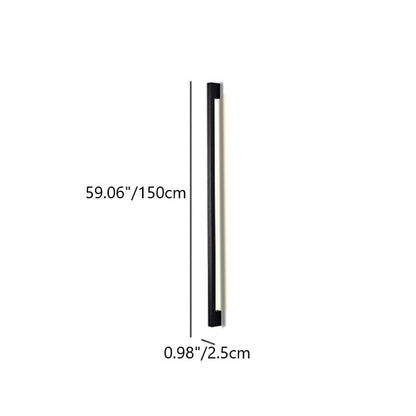 Simplicity Long Strip Iron Silicone LED Wall Sconce Lamp