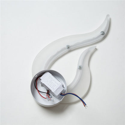 Flame Shaped Acrylic 1-Light LED Wall Sconce Lamp