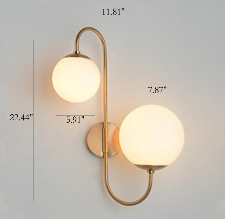 Industrial Magic Bean Glass 2-Light Wall Sconce Lamp
