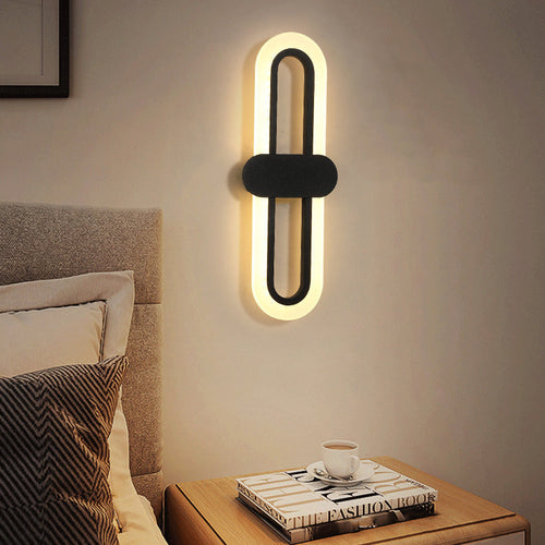 Simplicity Oval Iron Acrylic LED Wall Sconce Lamp