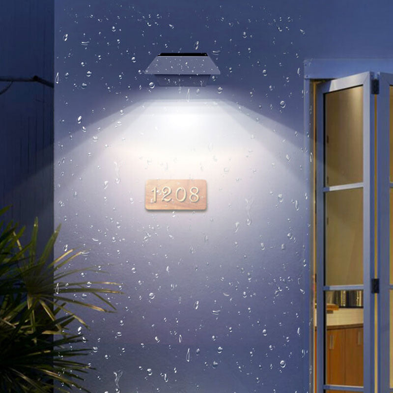 Solar Shape Design Fence Light LED Outdoor Wall Sconce Lamp