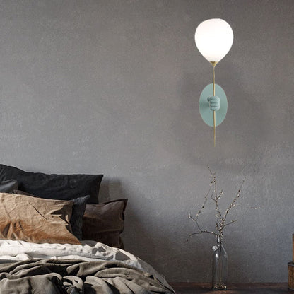 Cartoon Balloon Iron Resin Glass 1-Light Wall Sconce Lamp