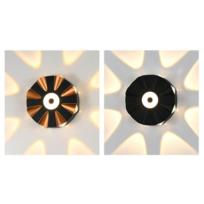 Round Aluminum Outdoor Waterproof LED Wall Sconce Lamp