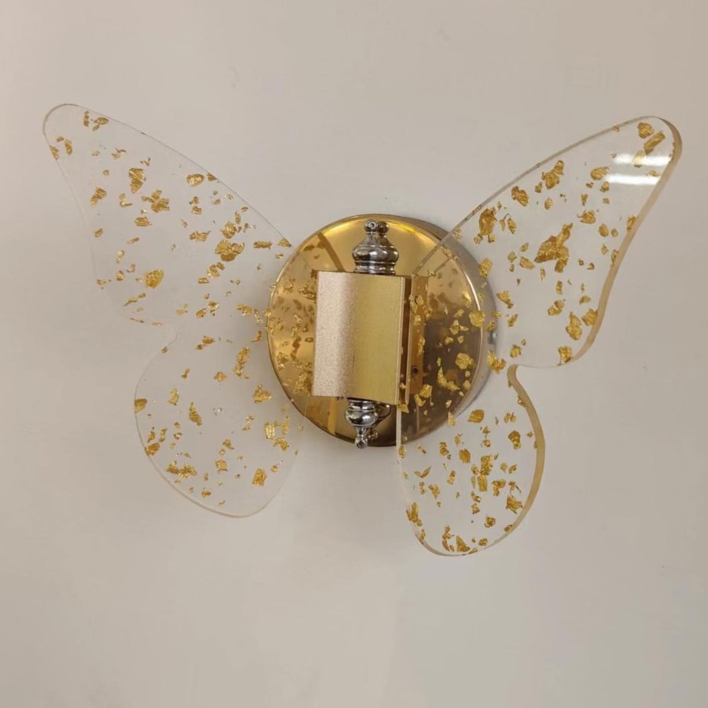 Creative Gold Foil Acrylic Butterfly LED Wall Sconce Lamp