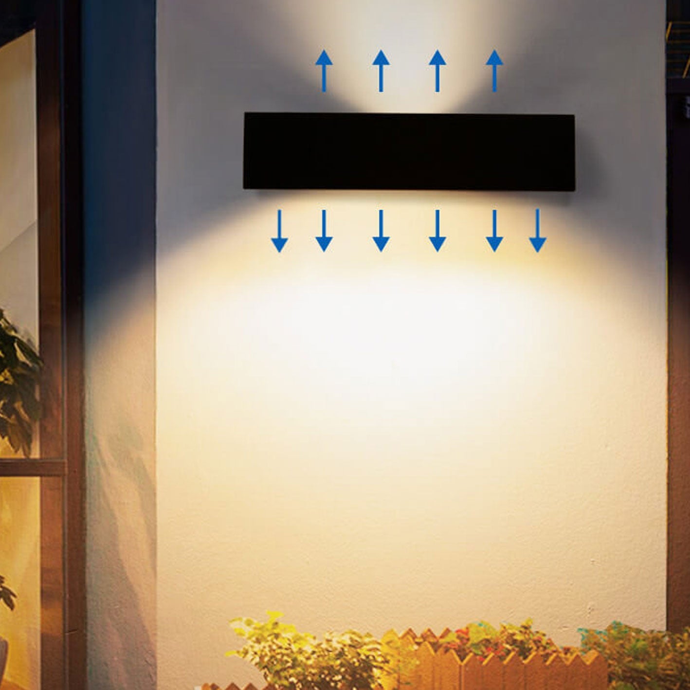 Outdoor Solar Remote Control Timing LED Wall Sconce Lamp