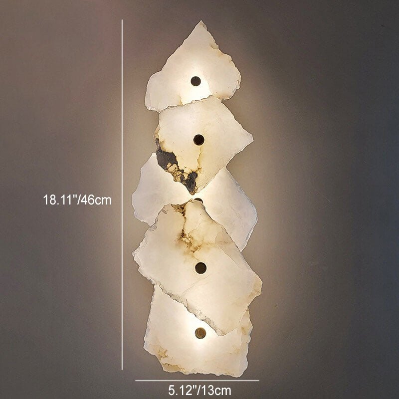 Chinese Rectangular Lucite Iron LED Wall Sconce Lamp