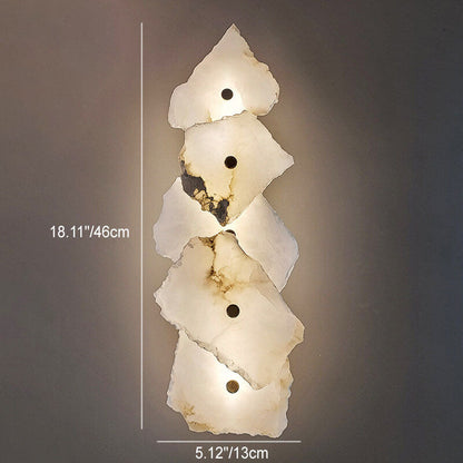 Chinese Rectangular Lucite Iron LED Wall Sconce Lamp