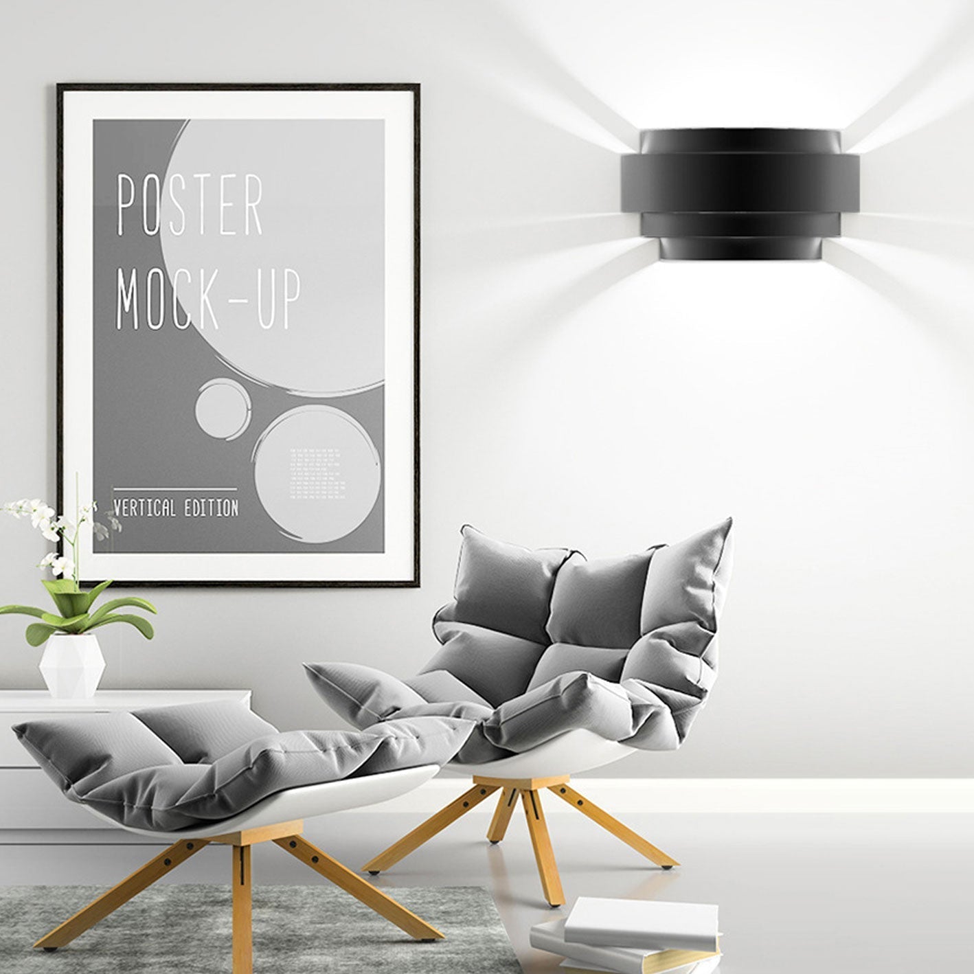 European Solid Color Half-circle Iron LED Wall Sconce Lamp