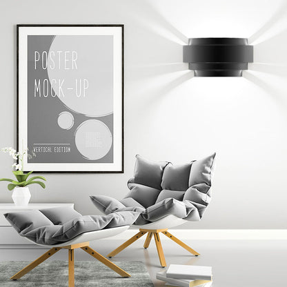 European Solid Color Half-circle Iron LED Wall Sconce Lamp