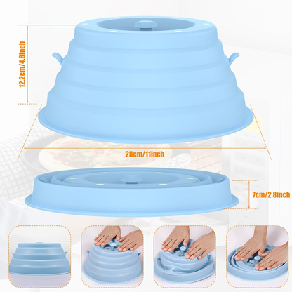 Collapsible Silicone Microwave Cover with Vents