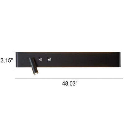 Minimalist Rectangular Aluminum Iron LED Wall Sconce Lamp