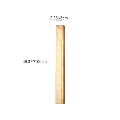 Modern Minimalist Strip Copper Marble LED Wall Sconce Lamp