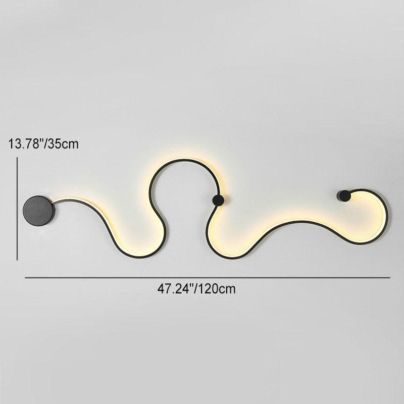 Nordic Aluminum Silicone Lines LED Wall Sconce Lamp