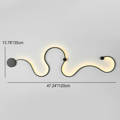 Nordic Aluminum Silicone Lines LED Wall Sconce Lamp