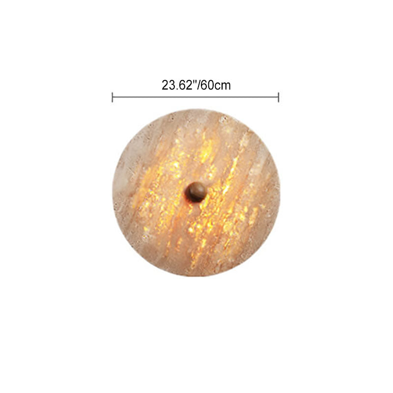 Creative Round Yellow Travertine LED Wall Sconce Lamp