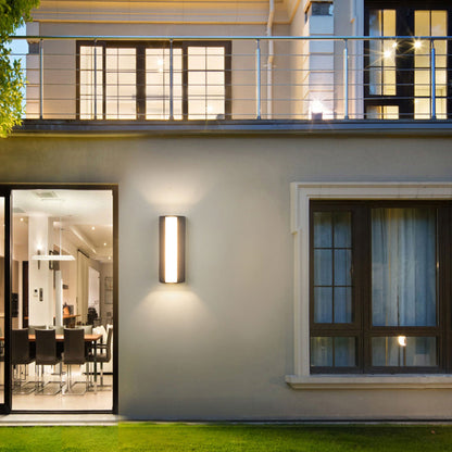 Rectangular and Down Luminous LED Outdoor Wall Sconce Lamp