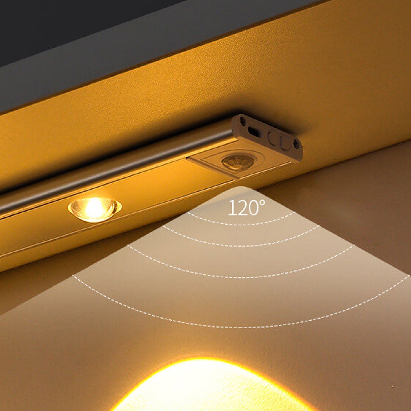 Ultra-thin Human Sensor Charging Hill Ripple Light Strip