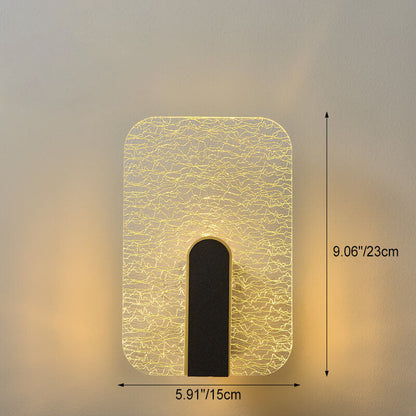 Simplicity Crackle Acrylic Round Shade LED Wall Sconce Lamp