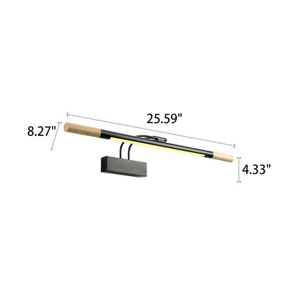 Solid Curved Arm Long Vanity Light LED Wall Sconce Lamp