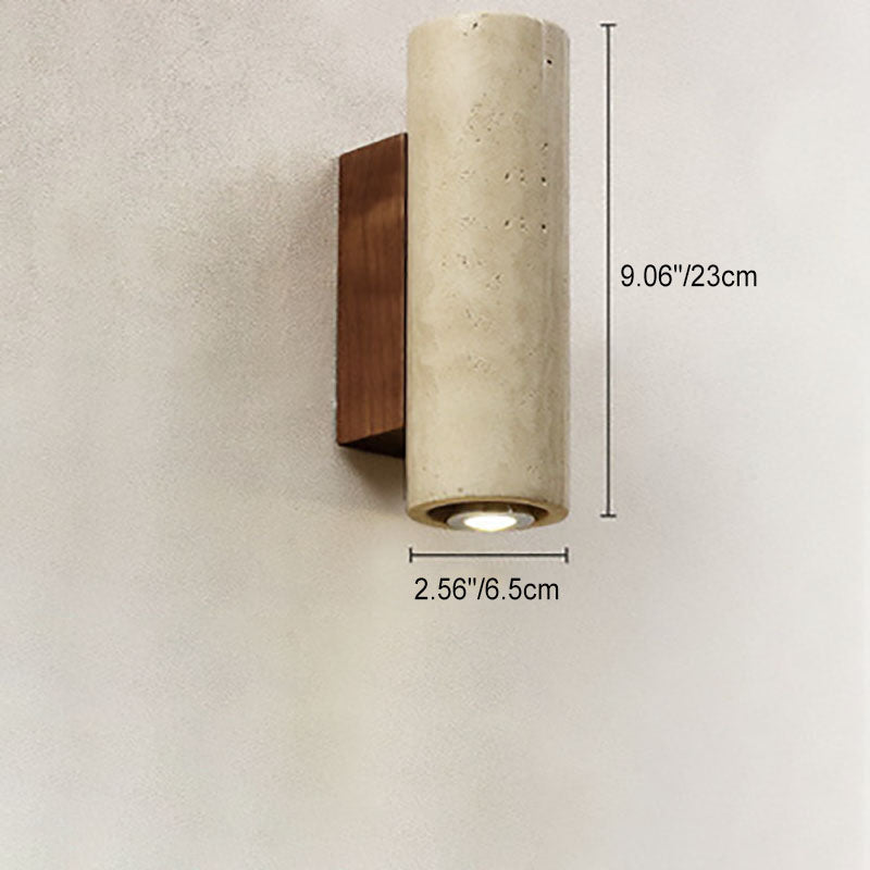 Japanese Rubber Wood 1-Light Spotlight Wall Sconce Lamp