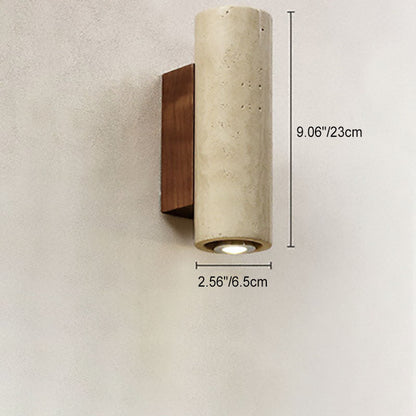 Japanese Rubber Wood 1-Light Spotlight Wall Sconce Lamp