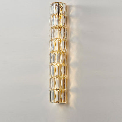 French Light Crystal Column 4/6/8-Light Wall Sconce Lamp
