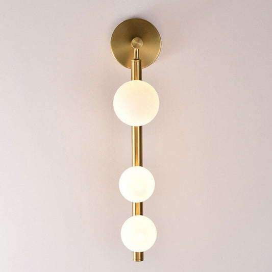 Light Luxury Bead String Design 3-Light Wall Sconce Lamp