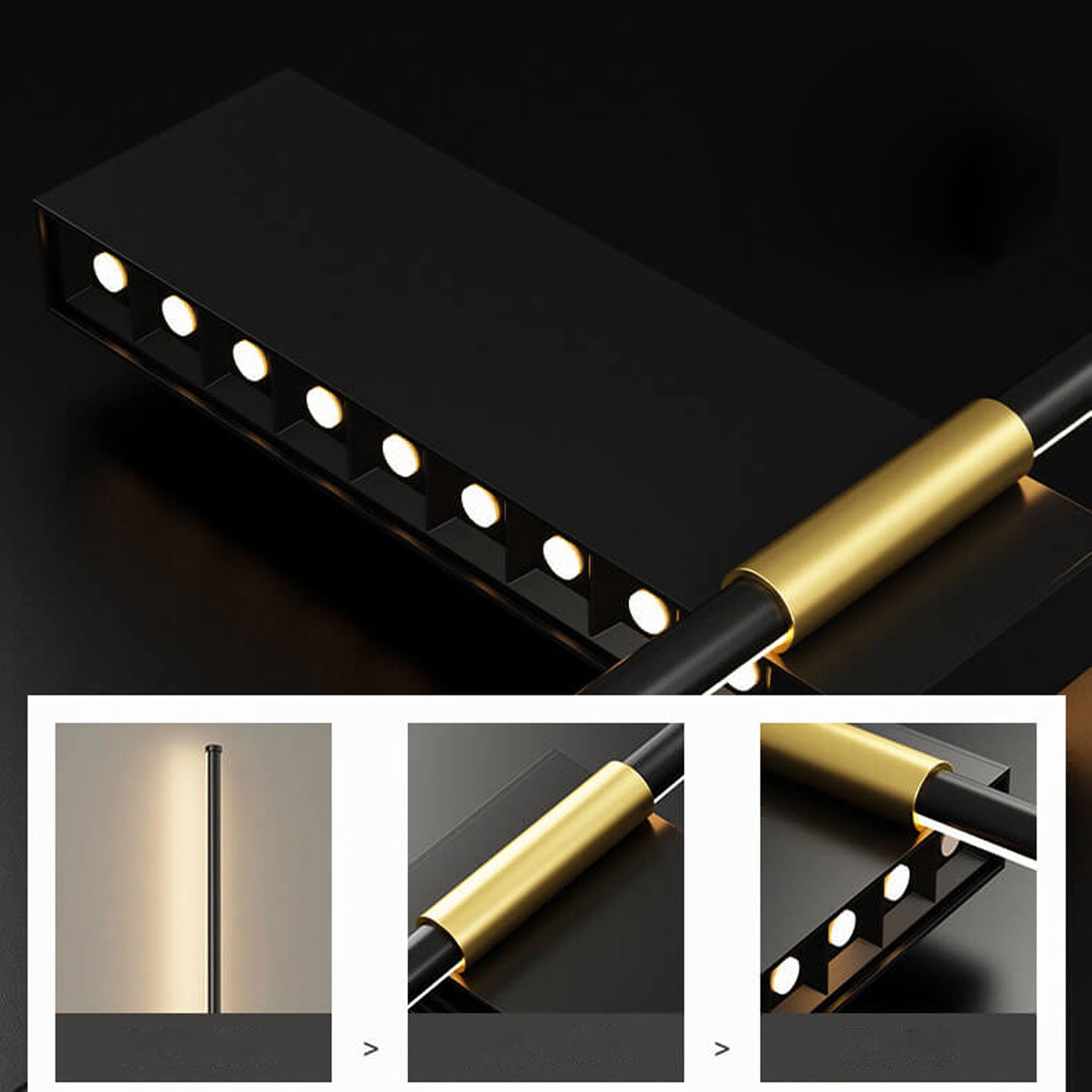 Minimalist Long Line Iron Acrylic LED Wall Sconce Lamp