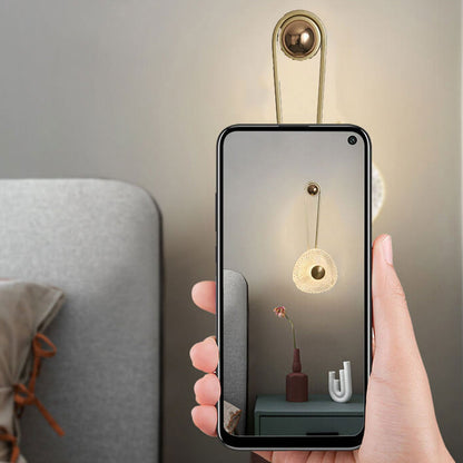 Light Wrought Iron Aluminum Round LED Wall Sconce Lamp