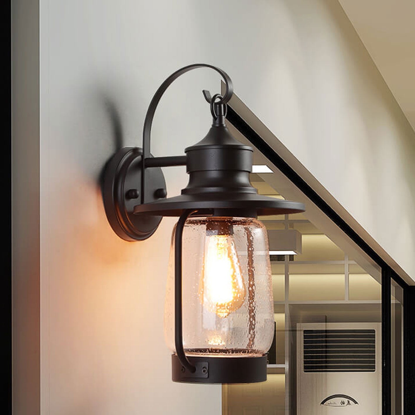 Bubble 1-Light Outdoor Waterproof Patio Wall Sconce Lamp