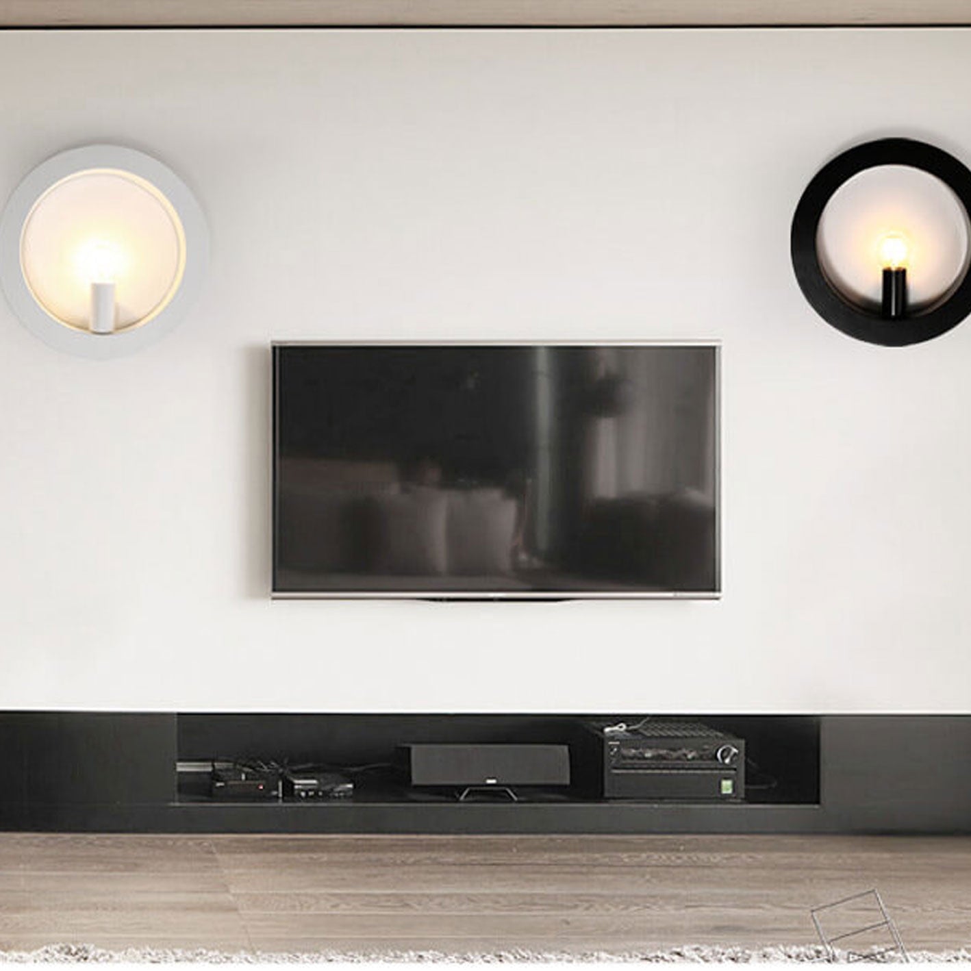 Creative Square Round Iron 1-Light Wall Sconce Lamp