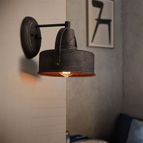 Vintage Aged Dome Cage Outdoor 1-Light Wall Sconce Lamp