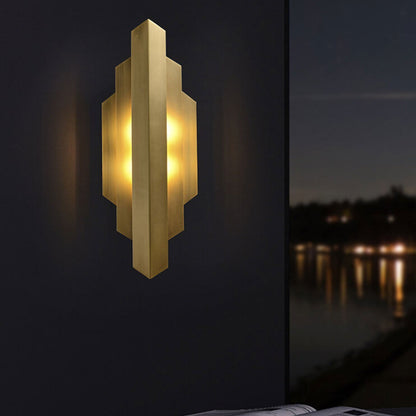 Light Symmetrical Graphic Design 1-Light Wall Sconce Lamp