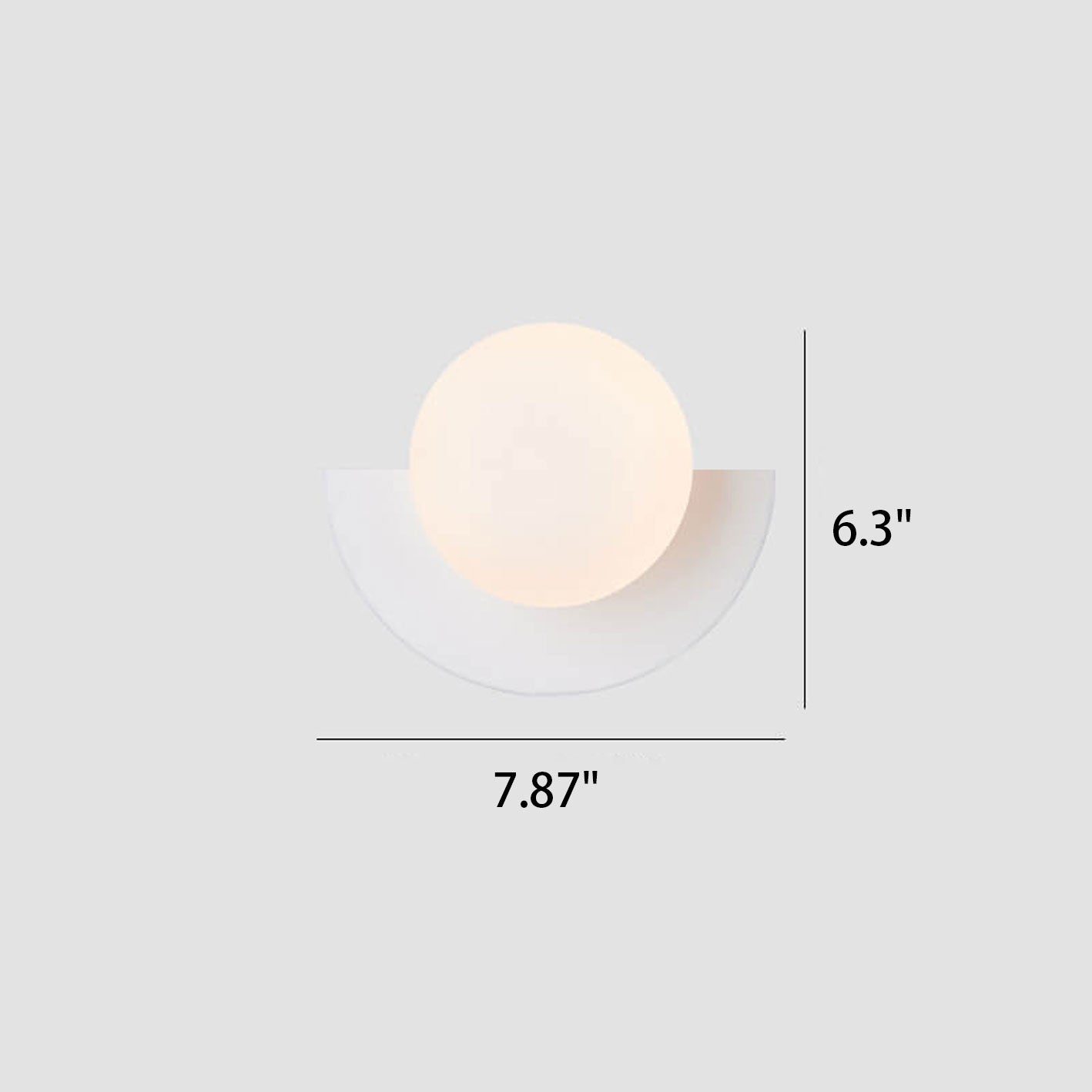 Modern Minimalist Glass Globe 1-Light Wall Sconce