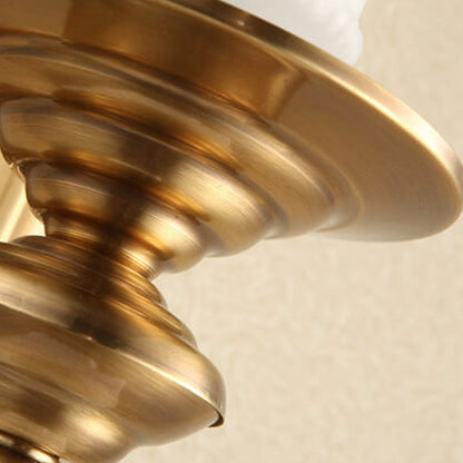 Light All Copper Glass Petals 1/2-Light Wall Sconce Lamp