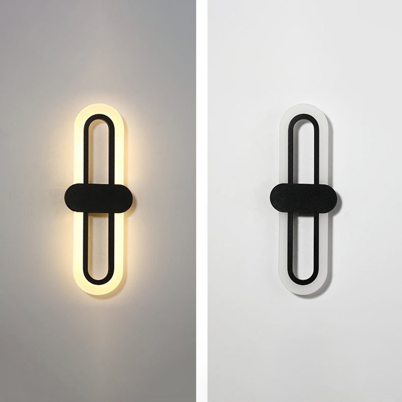 Simplicity Oval Iron Acrylic LED Wall Sconce Lamp