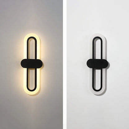 Simplicity Oval Iron Acrylic LED Wall Sconce Lamp