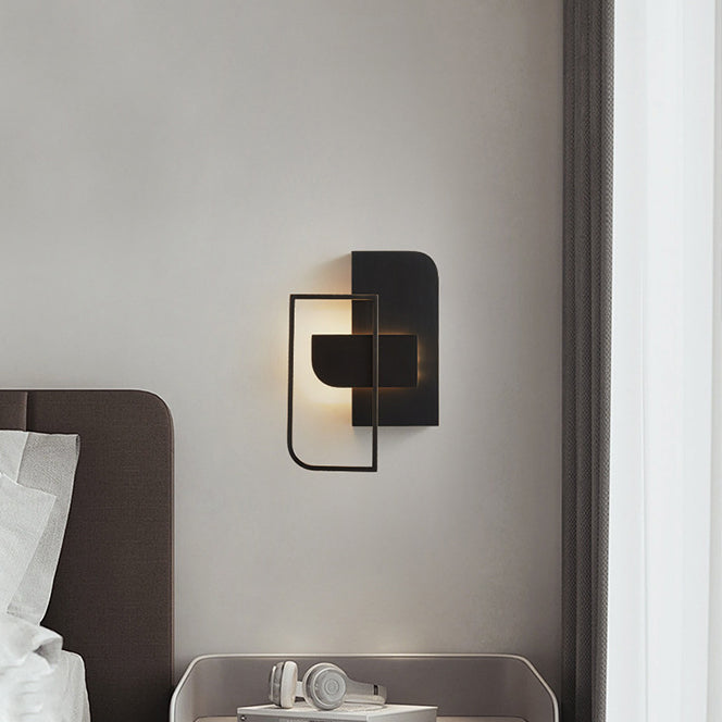 Mid-century Rectangular Geometric LED Wall Sconce Lamp