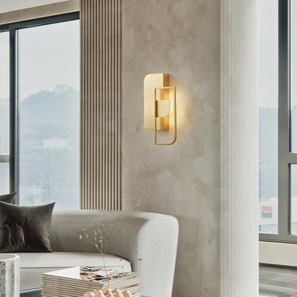 Mid-century Rectangular Geometric LED Wall Sconce Lamp