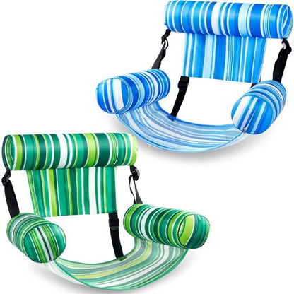 Inflatable Pool Float Chair with Mesh Seat