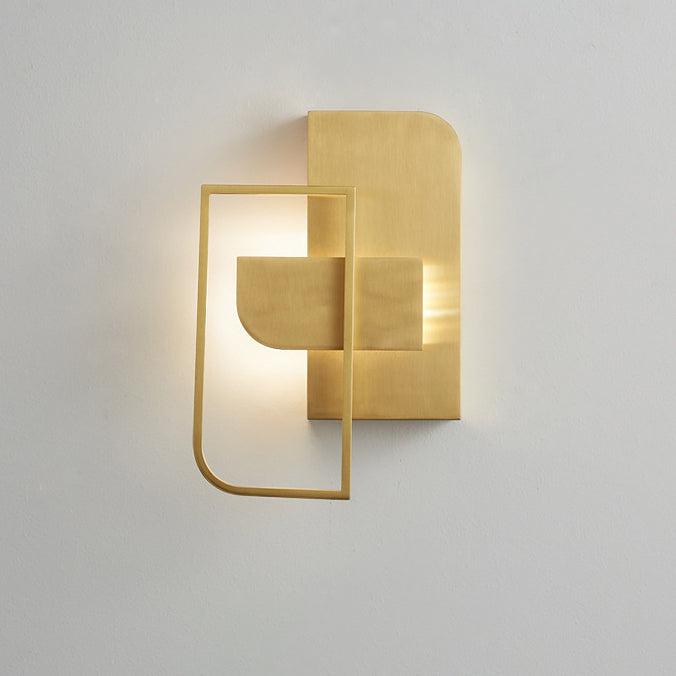 Mid-century Rectangular Geometric LED Wall Sconce Lamp