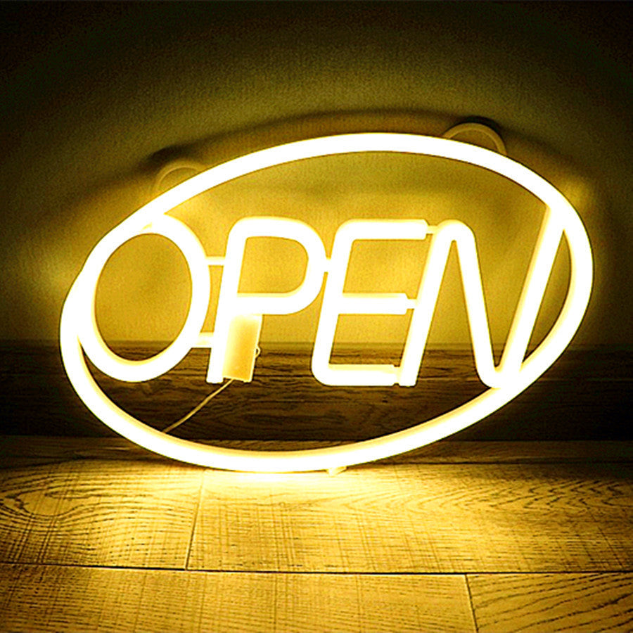 Deco PS OPEN LED Outdoor Hanging Neon Wall Sconce Lamp