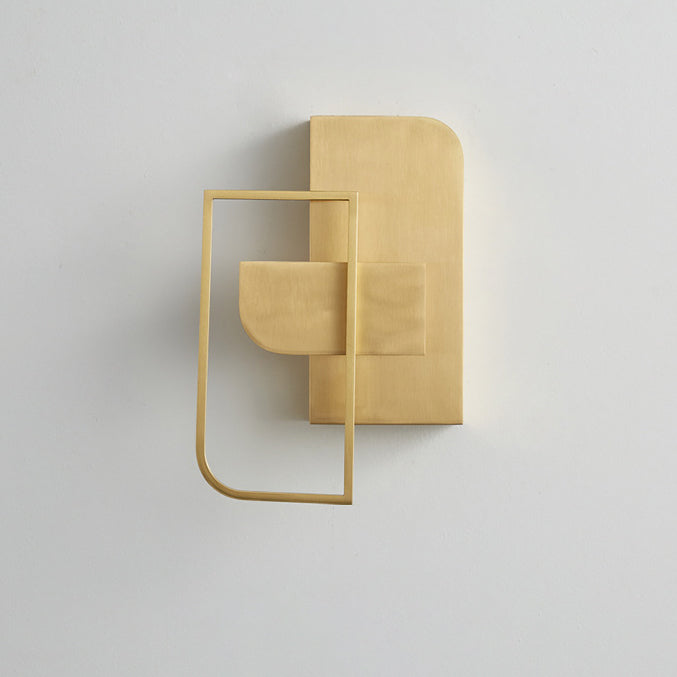 Mid-century Rectangular Geometric LED Wall Sconce Lamp