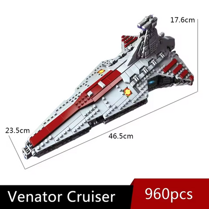 NEW 960 PCS UNBRANDED MOC Venator Class Republic Attack Cruiser Generic Blocks
