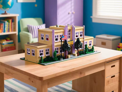 NEW Springfield Elementary School Modular Building Blocks Architecture 3500 PCS