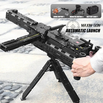MOC Military Motorized Maxim Burst Gun Bricks Toys 14009