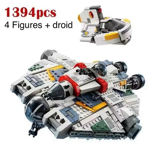 NEW 1394 PCS Star Wars Ghost Phantom II Ship 75357 Type Rebels Ahsoka Build